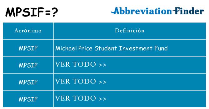 ¿Qué quiere decir mpsif