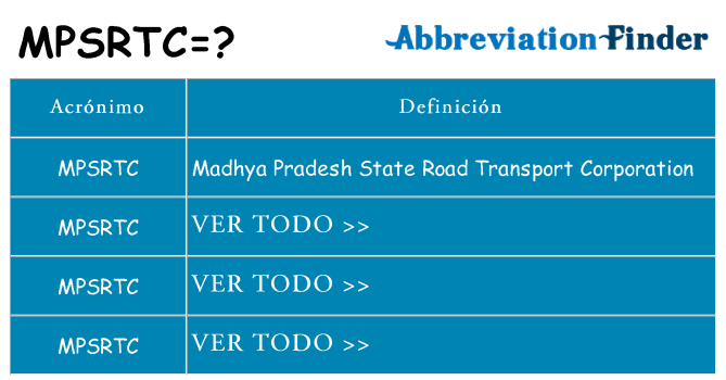 ¿Qué quiere decir mpsrtc