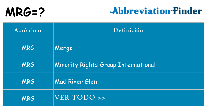 ¿Qué quiere decir mrg