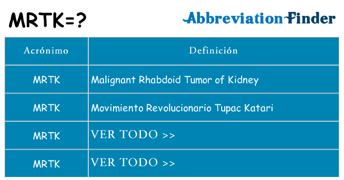 ¿Qué quiere decir mrtk