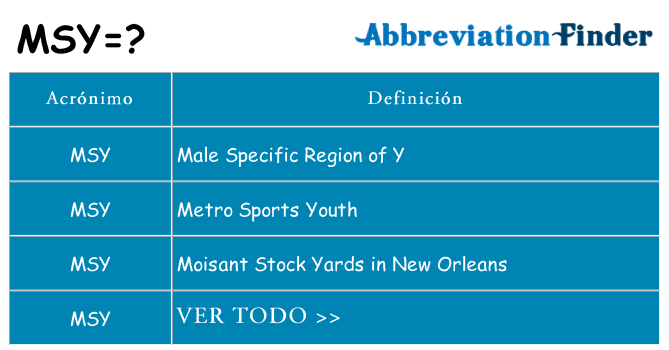 ¿Qué quiere decir msy