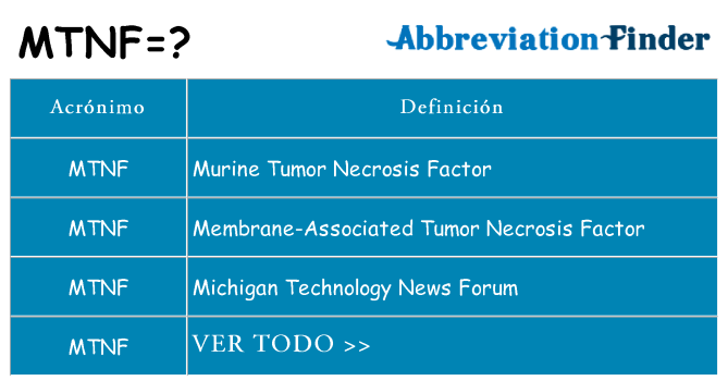 ¿Qué quiere decir mtnf