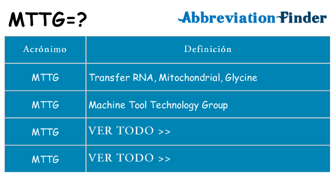 ¿Qué quiere decir mttg