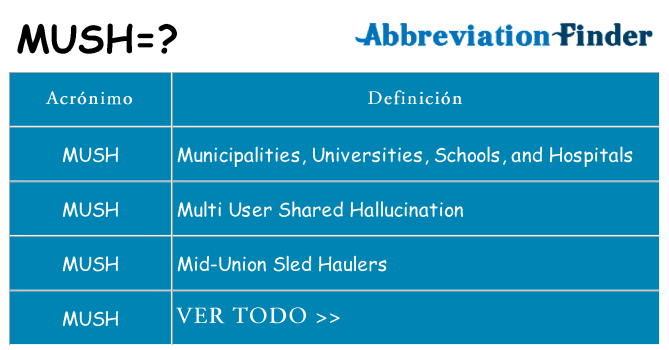¿Qué quiere decir mush