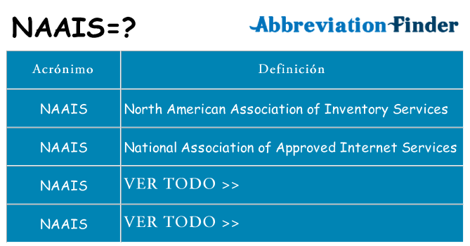 ¿Qué quiere decir naais