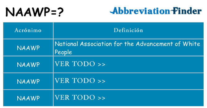 ¿Qué quiere decir naawp