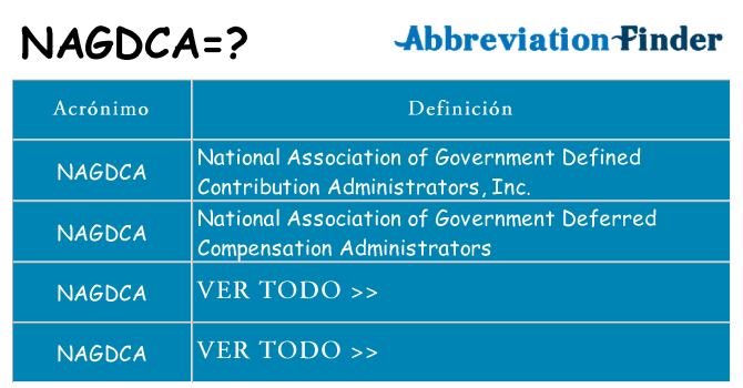 ¿Qué quiere decir nagdca