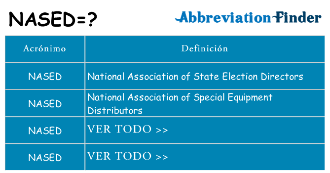 ¿Qué quiere decir nased