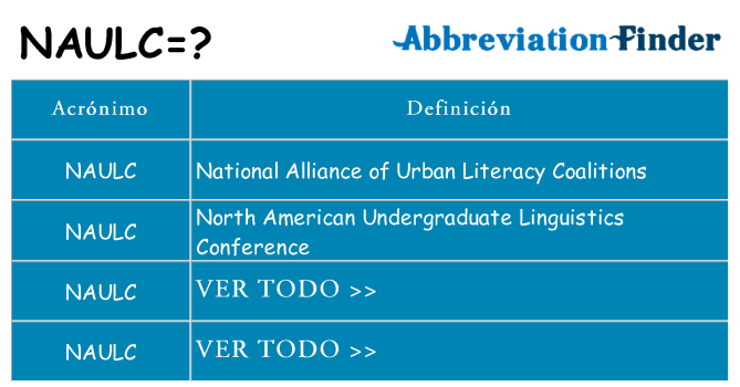 ¿Qué quiere decir naulc