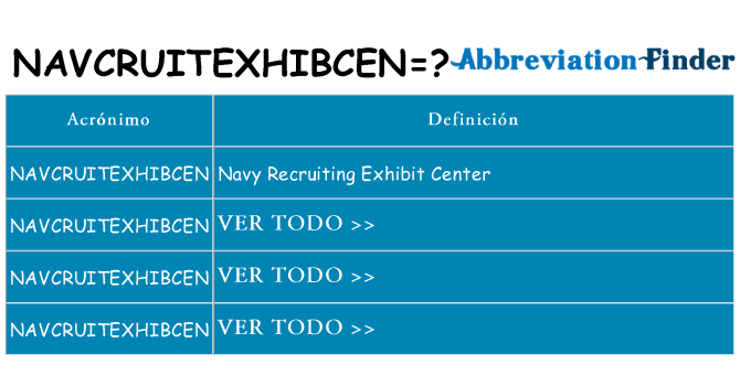 ¿Qué quiere decir navcruitexhibcen