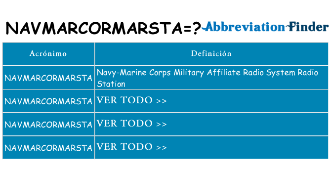 ¿Qué quiere decir navmarcormarsta