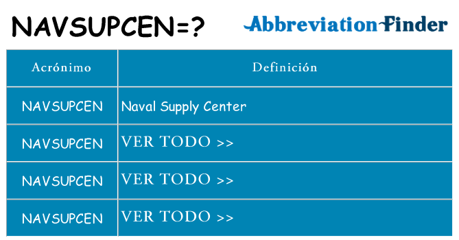 ¿Qué quiere decir navsupcen