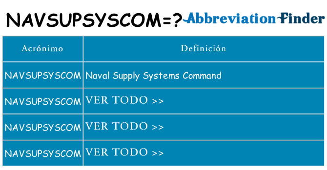 ¿Qué quiere decir navsupsyscom