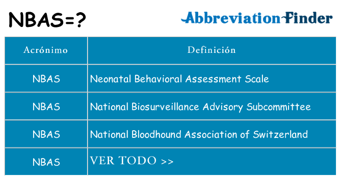 ¿Qué quiere decir nbas