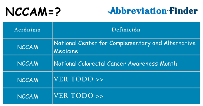 ¿Qué quiere decir nccam