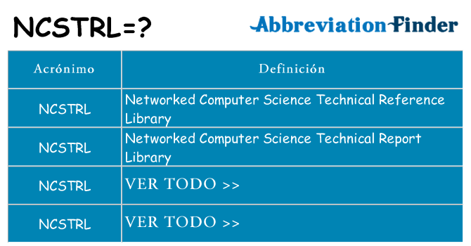 ¿Qué quiere decir ncstrl
