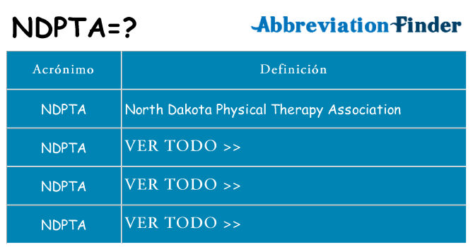 ¿Qué quiere decir ndpta