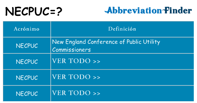 ¿Qué quiere decir necpuc