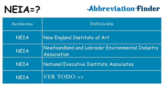 ¿Qué quiere decir neia