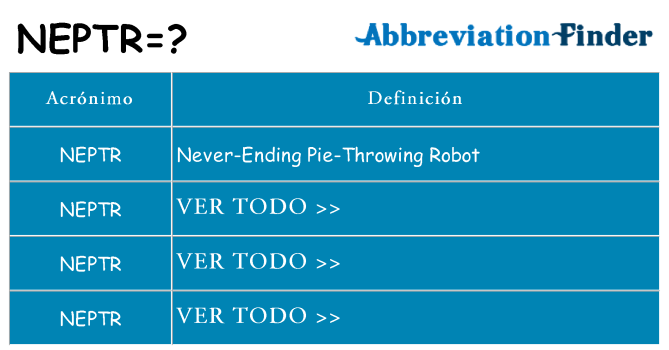 ¿Qué quiere decir neptr
