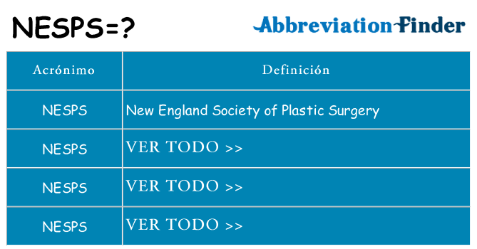 ¿Qué quiere decir nesps