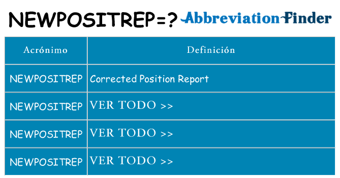 ¿Qué quiere decir newpositrep