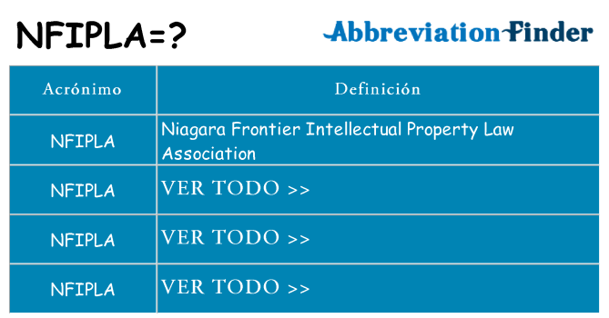 ¿Qué quiere decir nfipla
