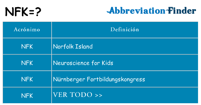 ¿Qué quiere decir nfk