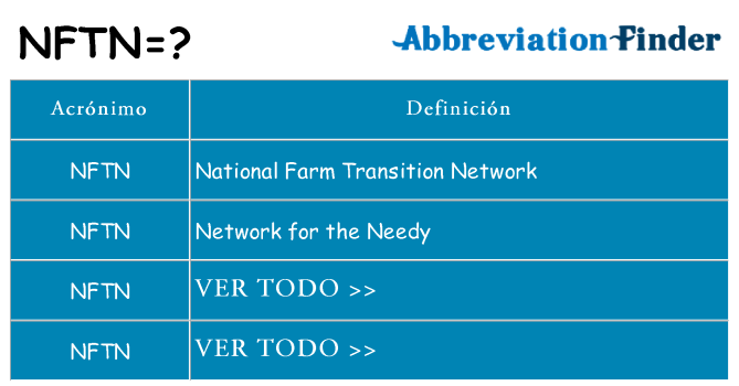 ¿Qué quiere decir nftn