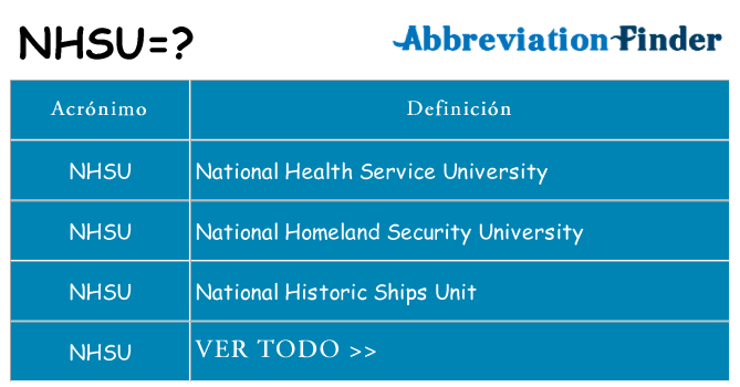 ¿Qué quiere decir nhsu