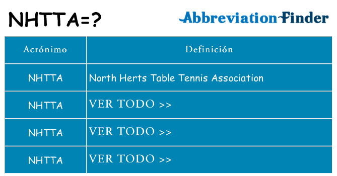 ¿Qué quiere decir nhtta