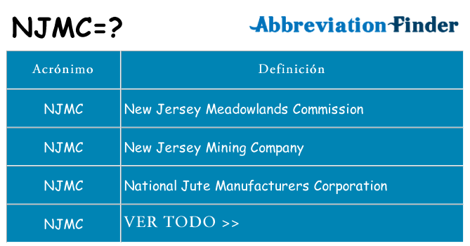 ¿Qué quiere decir njmc