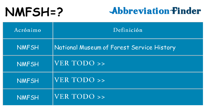 ¿Qué quiere decir nmfsh