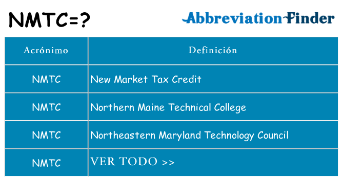 ¿Qué quiere decir nmtc