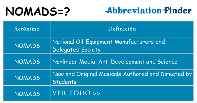 ¿Qué quiere decir nomads
