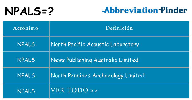 ¿Qué quiere decir npals