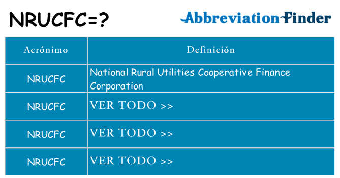 ¿Qué quiere decir nrucfc