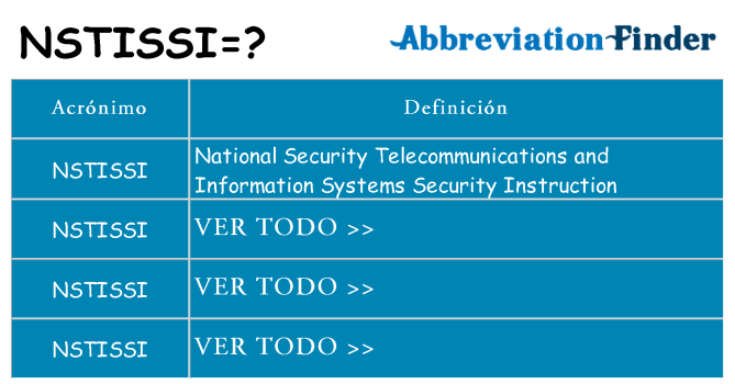 ¿Qué quiere decir nstissi