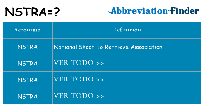 ¿Qué quiere decir nstra