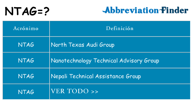 ¿Qué quiere decir ntag