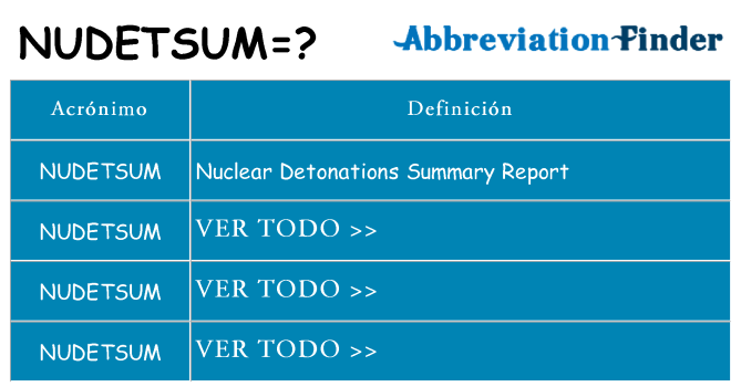 ¿Qué quiere decir nudetsum
