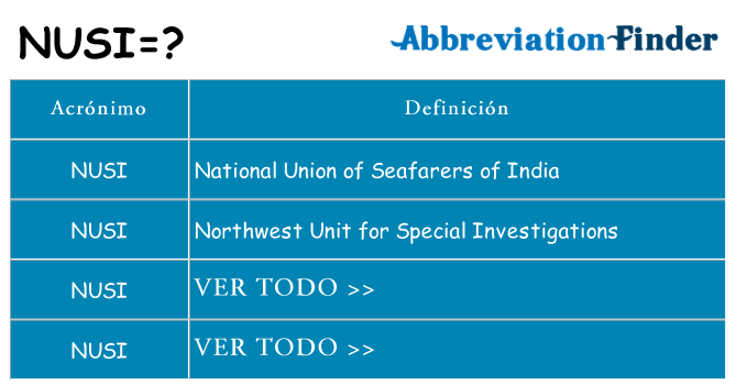 ¿Qué quiere decir nusi