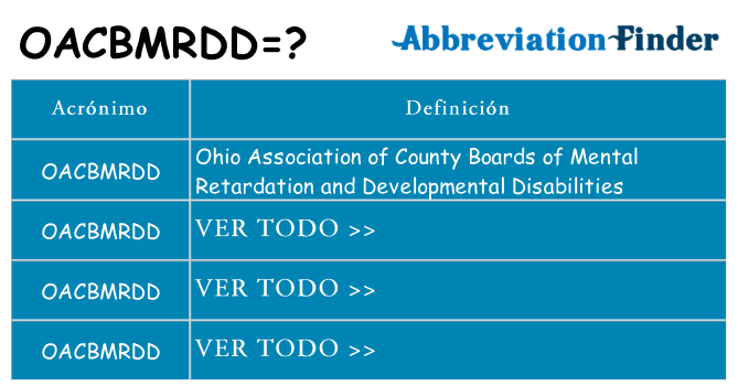 ¿Qué quiere decir oacbmrdd
