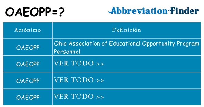 ¿Qué quiere decir oaeopp