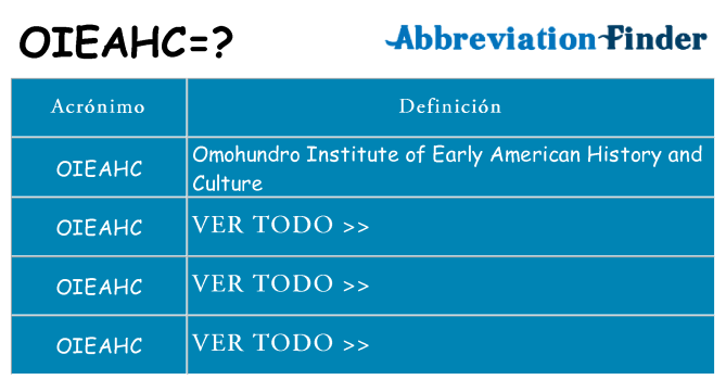 ¿Qué quiere decir oieahc