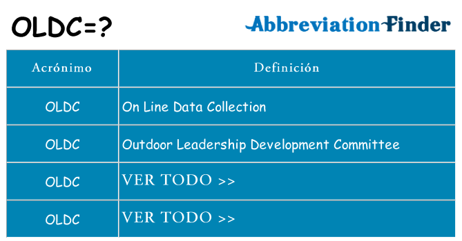 ¿Qué quiere decir oldc