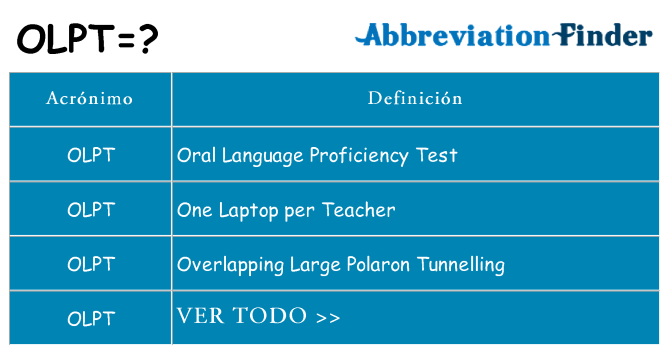 ¿Qué quiere decir olpt