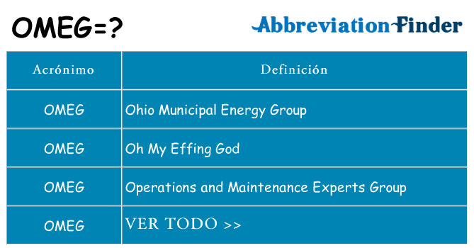 ¿Qué quiere decir omeg