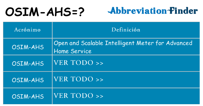 ¿Qué quiere decir osim-ahs