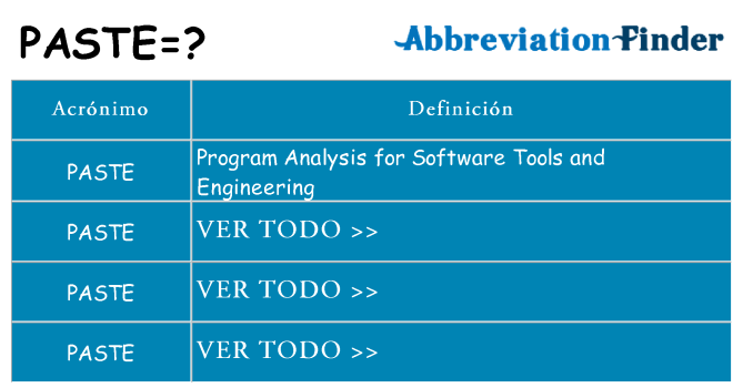 ¿Qué quiere decir paste